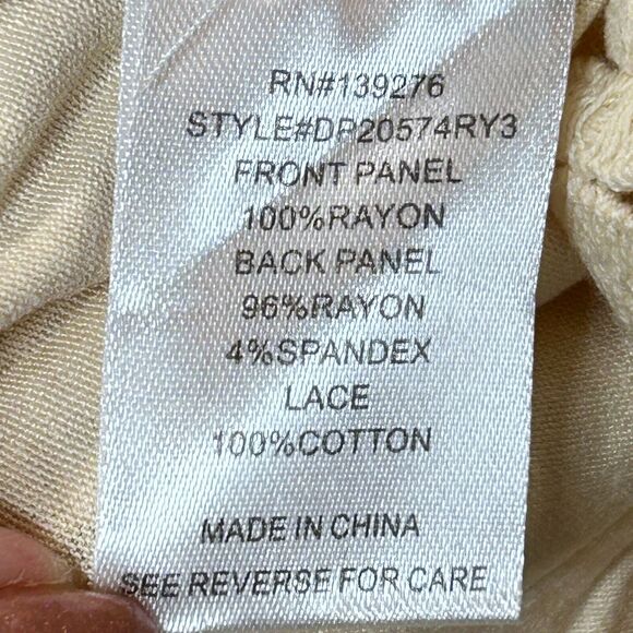 Daniel Rainn Stitch Fix Mixed Media Top Sleeveless Lace Brown Cream Women PM NWT - Picture 10 of 12